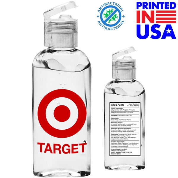 3.4 oz. Hand Sanitizer Gel w/ Custom Logo & Flip Cap