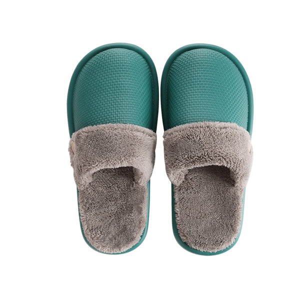 Unisex Detachable Washable Winter Scuff House Slippers