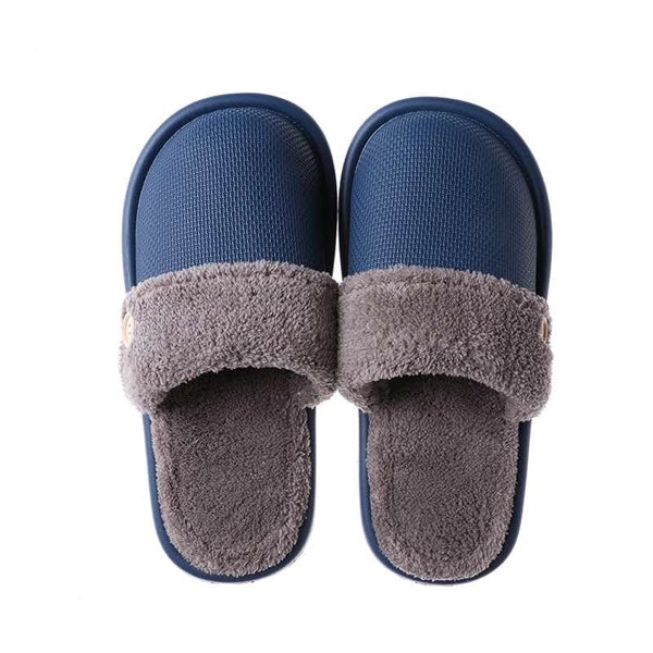 Unisex Detachable Washable Winter Scuff House Slippers