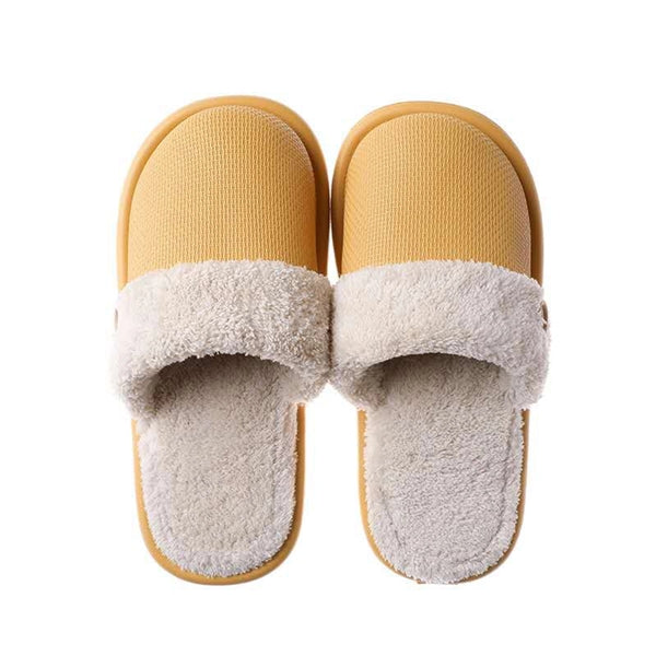 Unisex Detachable Washable Winter Scuff House Slippers