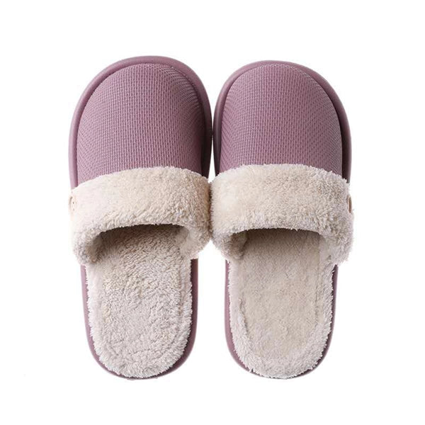 Unisex Detachable Washable Winter Scuff House Slippers