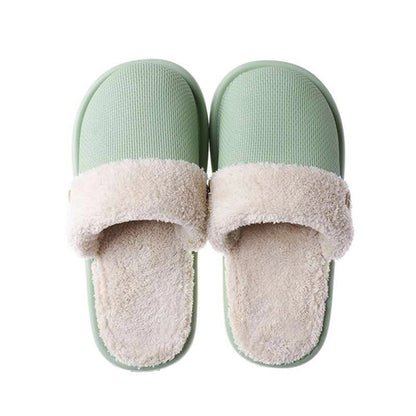 Unisex Detachable Washable Winter Scuff House Slippers