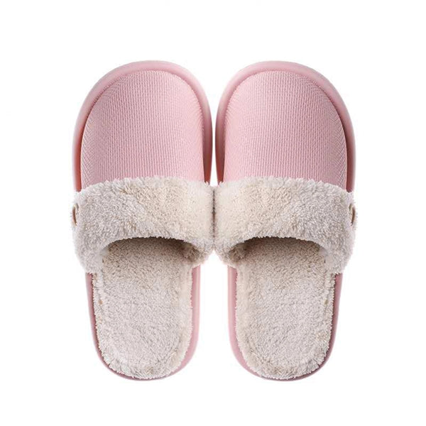 Unisex Detachable Washable Winter Scuff House Slippers
