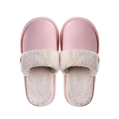 Unisex Detachable Washable Winter Scuff House Slippers