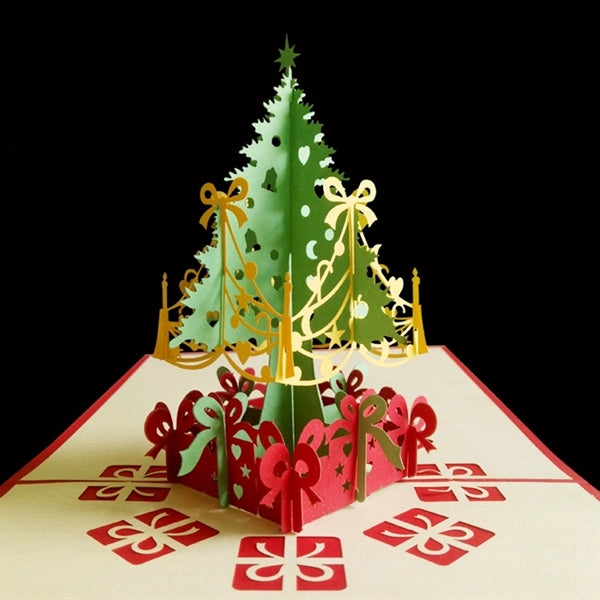 3D Christmas Tree Greeting Cards
