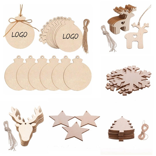 Wood Christmas Ornament Hanging Tags