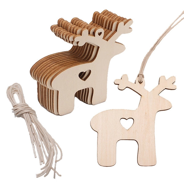 Wood Christmas Ornament Hanging Tags