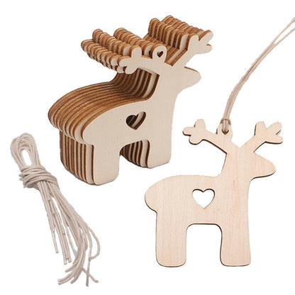 Wood Christmas Ornament Hanging Tags