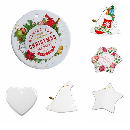 Ceramic Printed Christmas Ornament