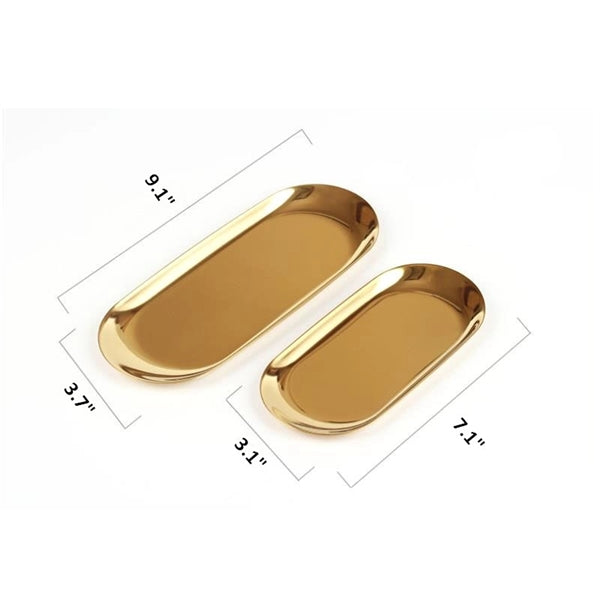 9 inch Oval Stainless Steel Tray