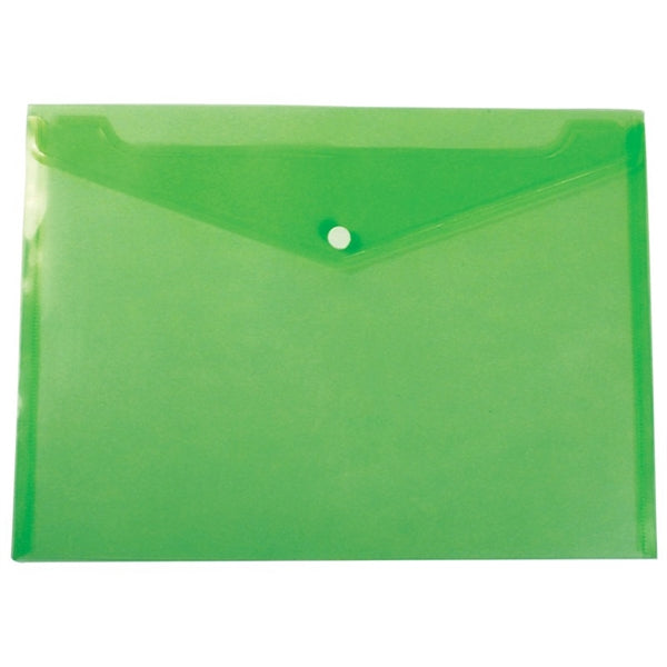Plastic Letter-Size envelope with Snap closure
