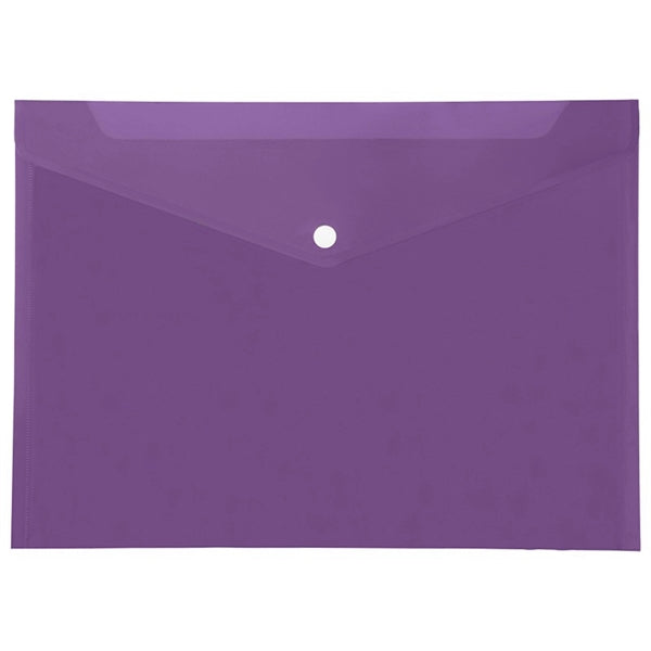 Plastic Letter-Size envelope with Snap closure