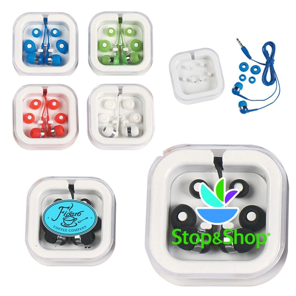 Colorful Earbuds On The Go