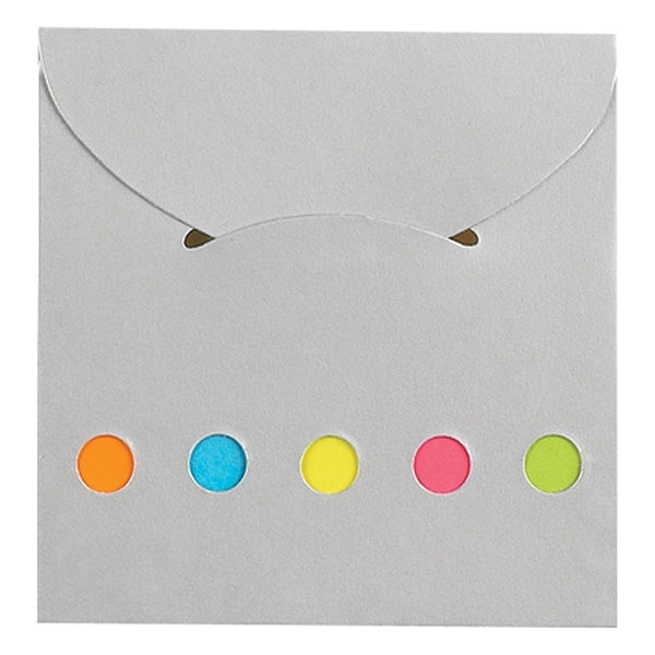 Handy Neon Colored Sticky Notes and Flags in a Case