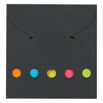 Handy Neon Colored Sticky Notes and Flags in a Case