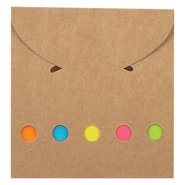 Handy Neon Colored Sticky Notes and Flags in a Case