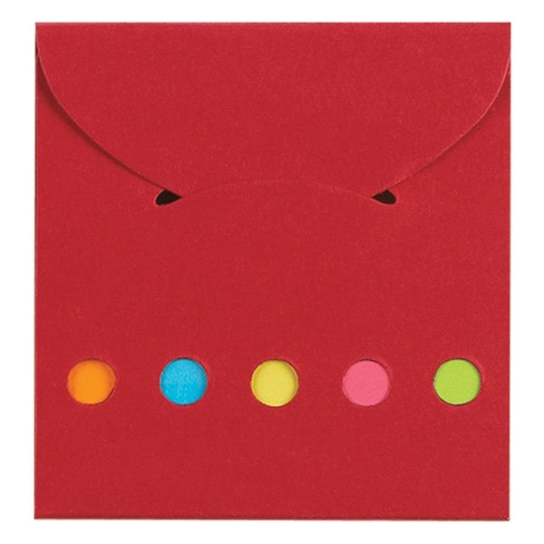 Handy Neon Colored Sticky Notes and Flags in a Case