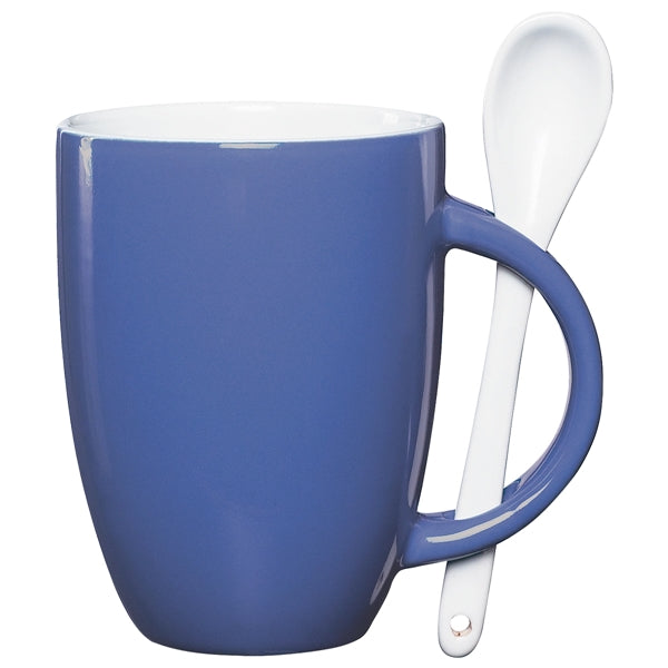 Multiple Colored 12 oz Mug with Spoon