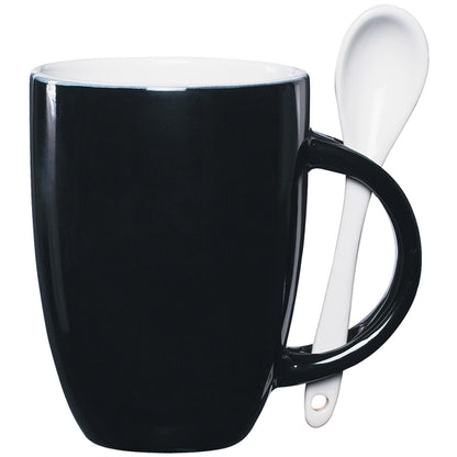 Multiple Colored 12 oz Mug with Spoon