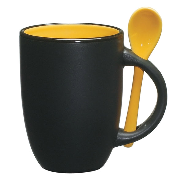 Multiple Colored 12 oz Mug with Spoon