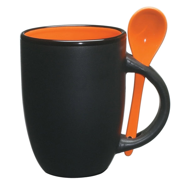 Multiple Colored 12 oz Mug with Spoon