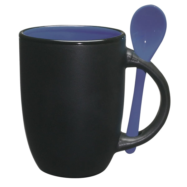 Multiple Colored 12 oz Mug with Spoon