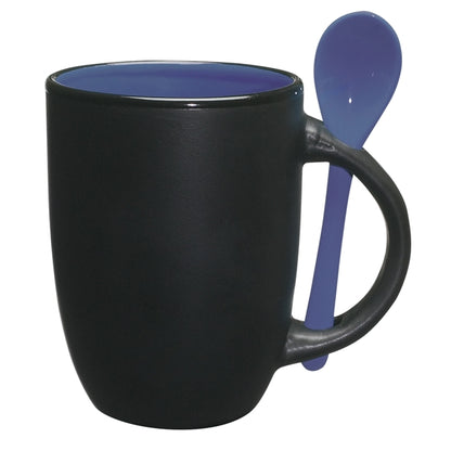 Multiple Colored 12 oz Mug with Spoon