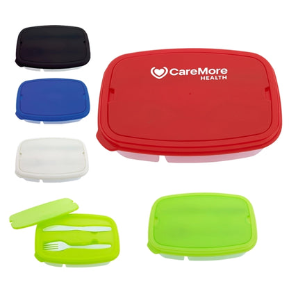 Two Compartment Plastic Lunch Kit