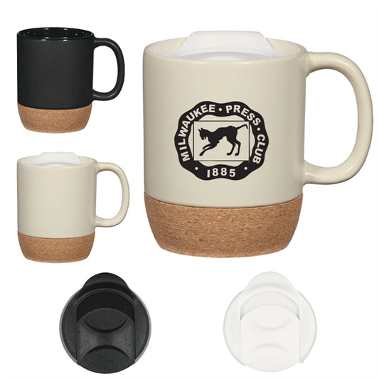14 oz. Ceramic Mug with Cork Bottom