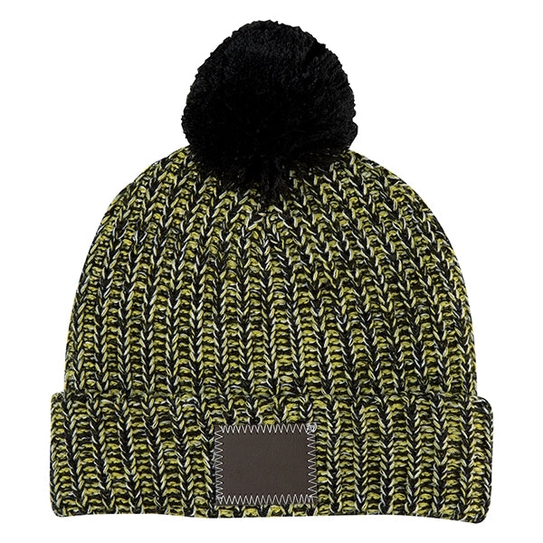 Leatherette Pom Beanie