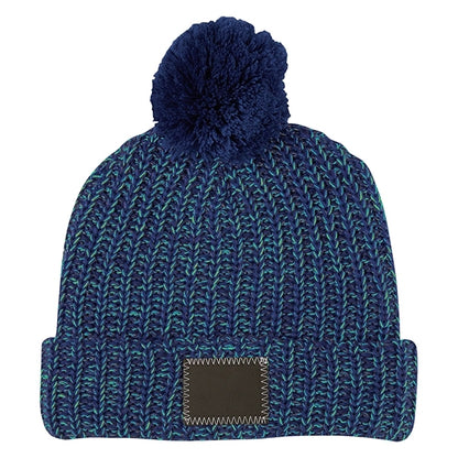 Leatherette Pom Beanie