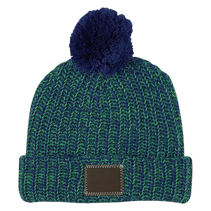 Leatherette Pom Beanie