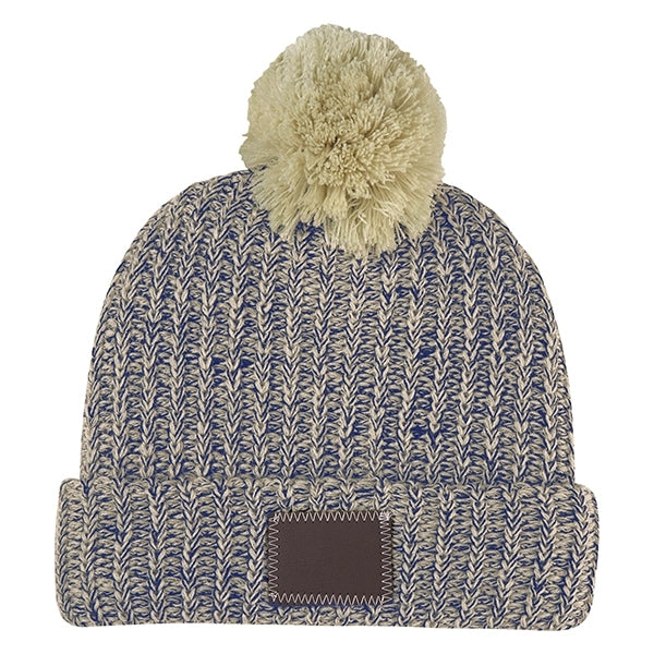Leatherette Pom Beanie
