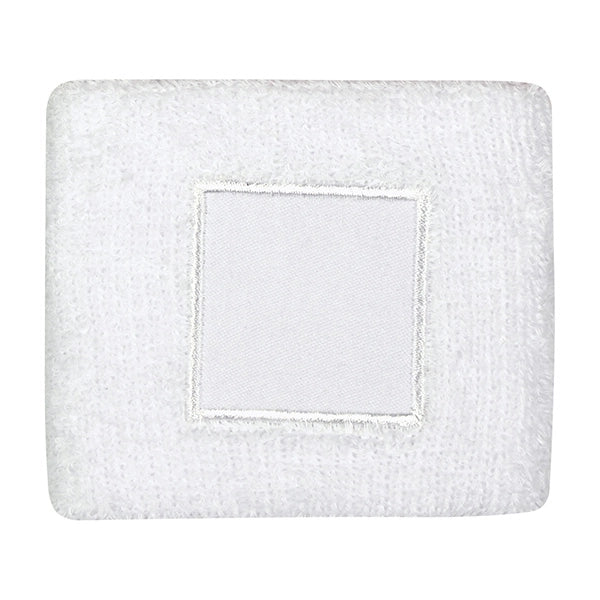 100% cotton wristband with patch
