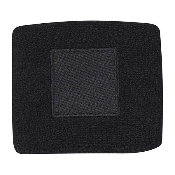 100% cotton wristband with patch