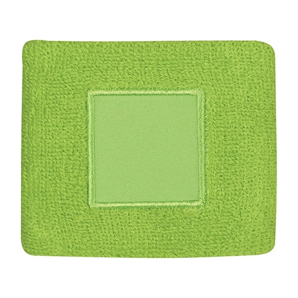 100% cotton wristband with patch
