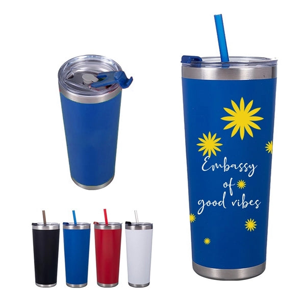 20 Oz. Matte Finish Stainless Steel Tumbler
