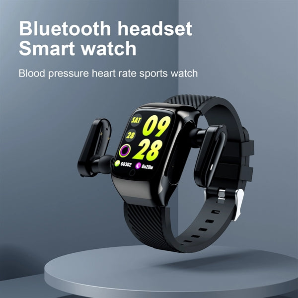 Smart Watch with Bluetooth Wireless Earbuds Inside
