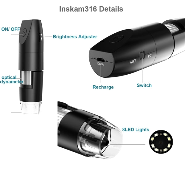 1080P USB Wireless Digital Microscope