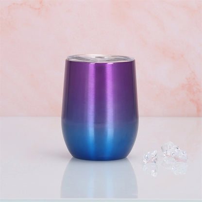 12oz Double Wall Gradient Color Eggshell Cup with Lid