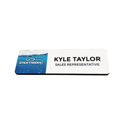 Custom Ultra Vivid Recycled Wood Name Badges