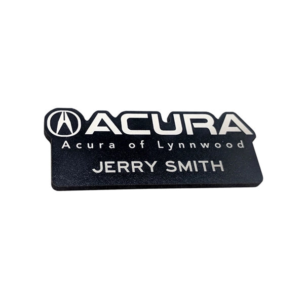 Custom Ultra Vivid Recycled Wood Name Badges