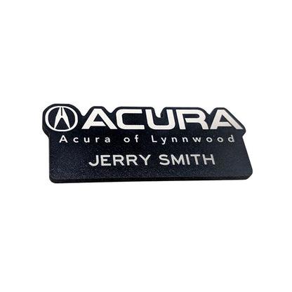 Custom Ultra Vivid Recycled Wood Name Badges