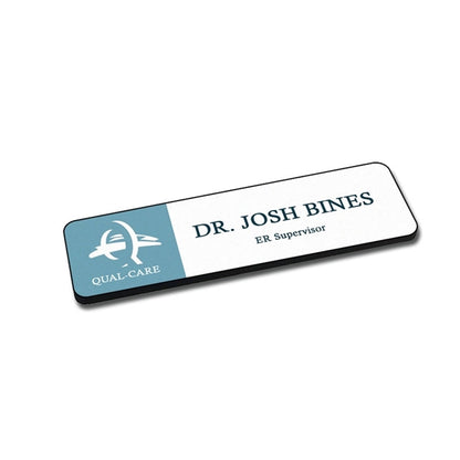 Custom Ultra Vivid Recycled Wood Name Badges