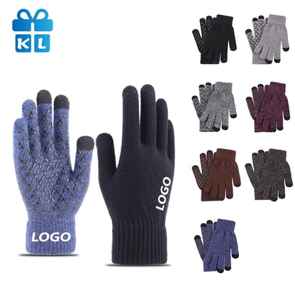 Screen Touch Winter Warm Knit Gloves