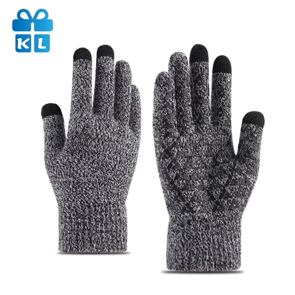 Screen Touch Winter Warm Knit Gloves