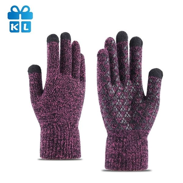Screen Touch Winter Warm Knit Gloves