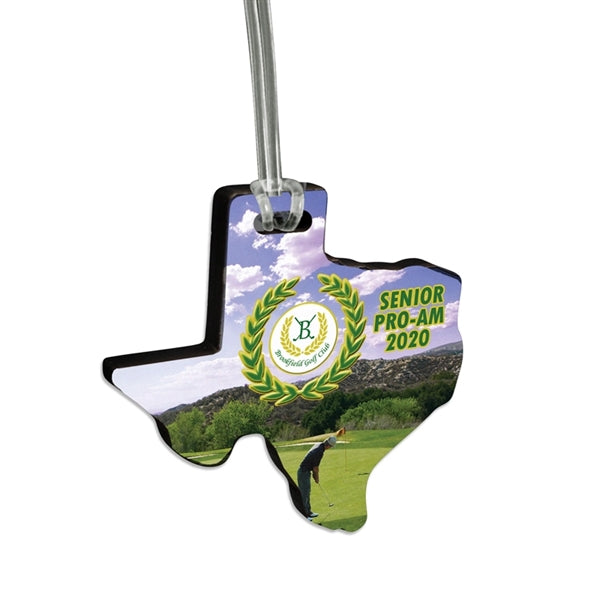 Custom Ultra Vivid Recycled Wood Bag Tags