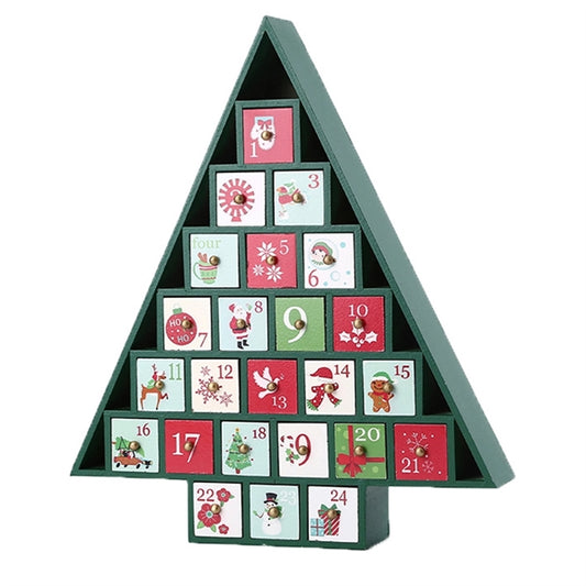 Wooden Christmas Advent Calendar with Pockets