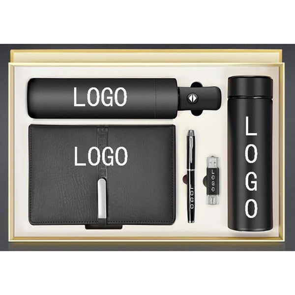 Business Gift Set - Umbrella, Thermos Cup, Stylus, Usb Flash